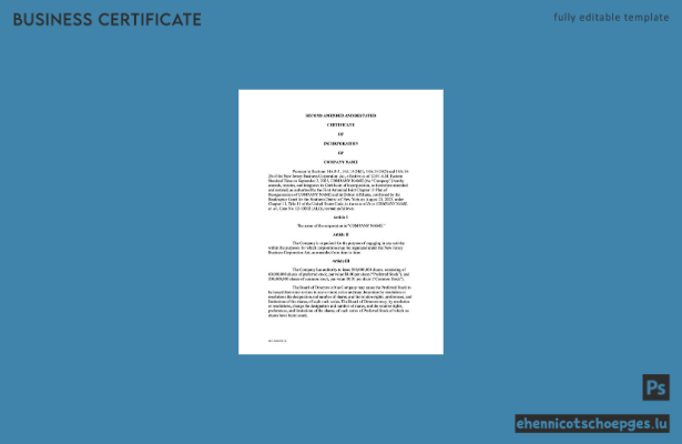 USA, New Jersey: Beispiel einer Gründungsurkunde (Word- und PDF-Datei)